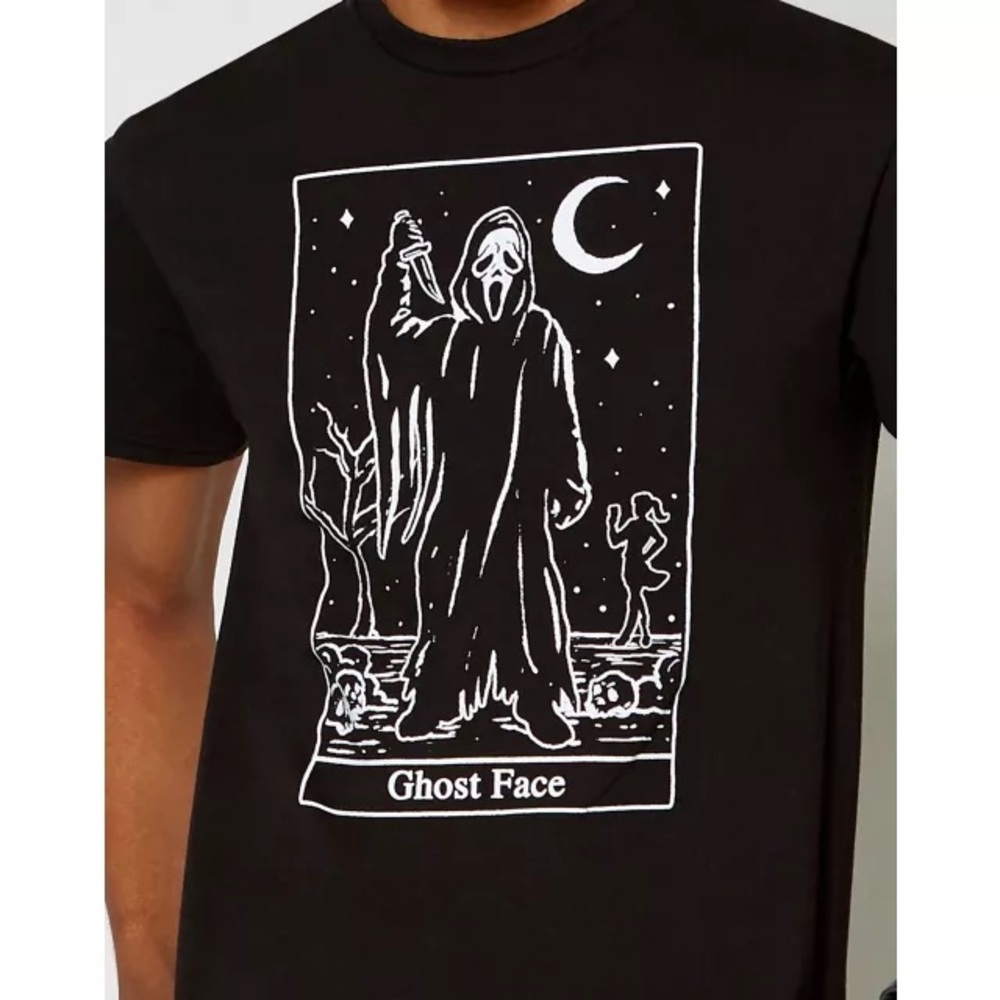 M Spencer's Black Glow-in-the-Dark Ghost Face Tee